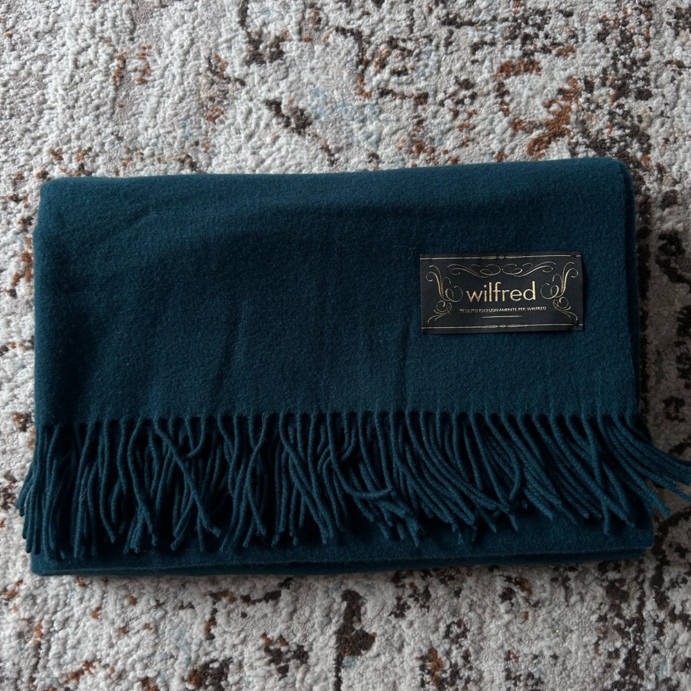 Wilfred Deep Teal Fringe Scarf